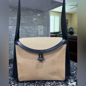 BALLY Black and Tan Messenger Bag